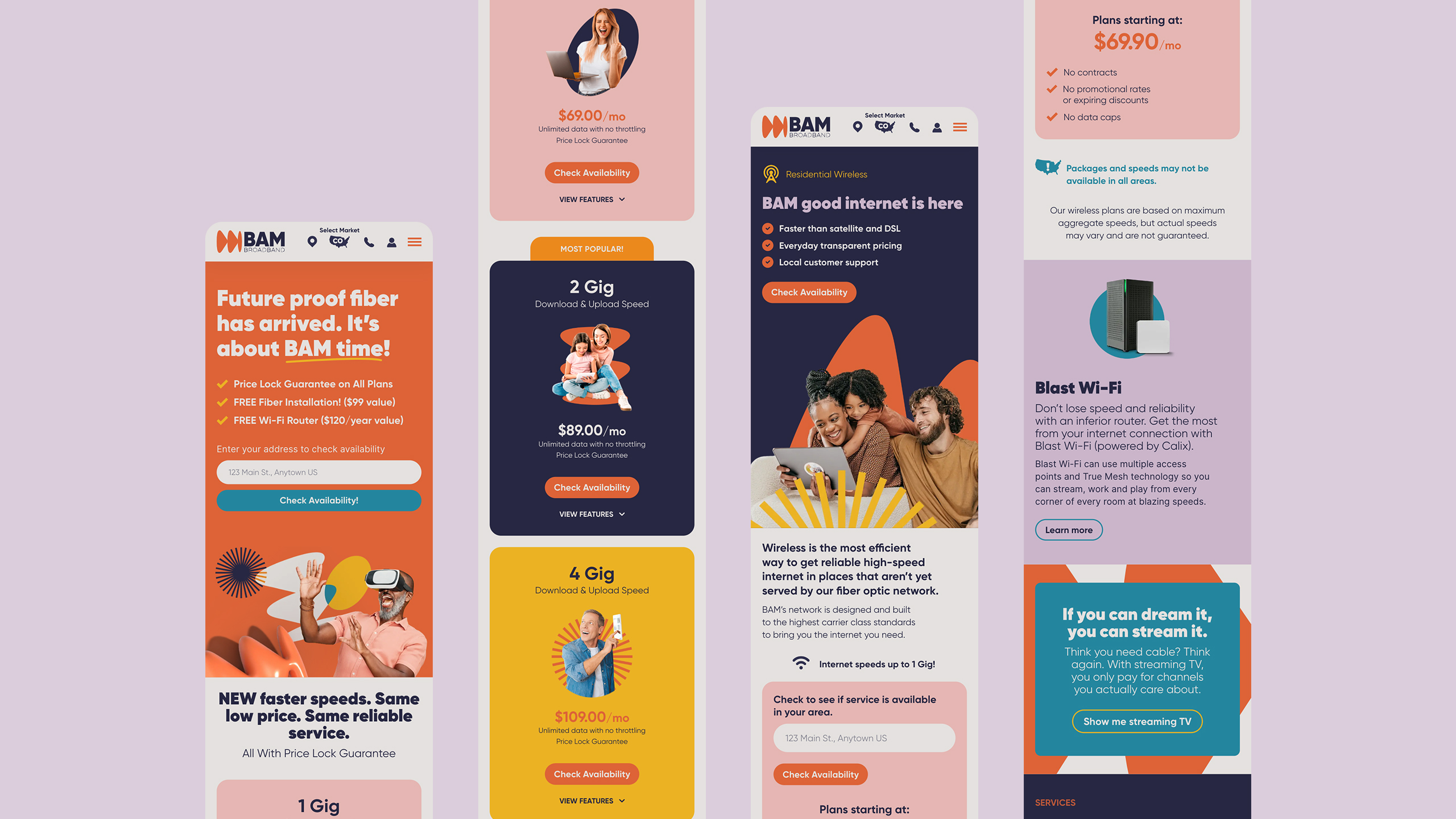BAM Mobile Screens