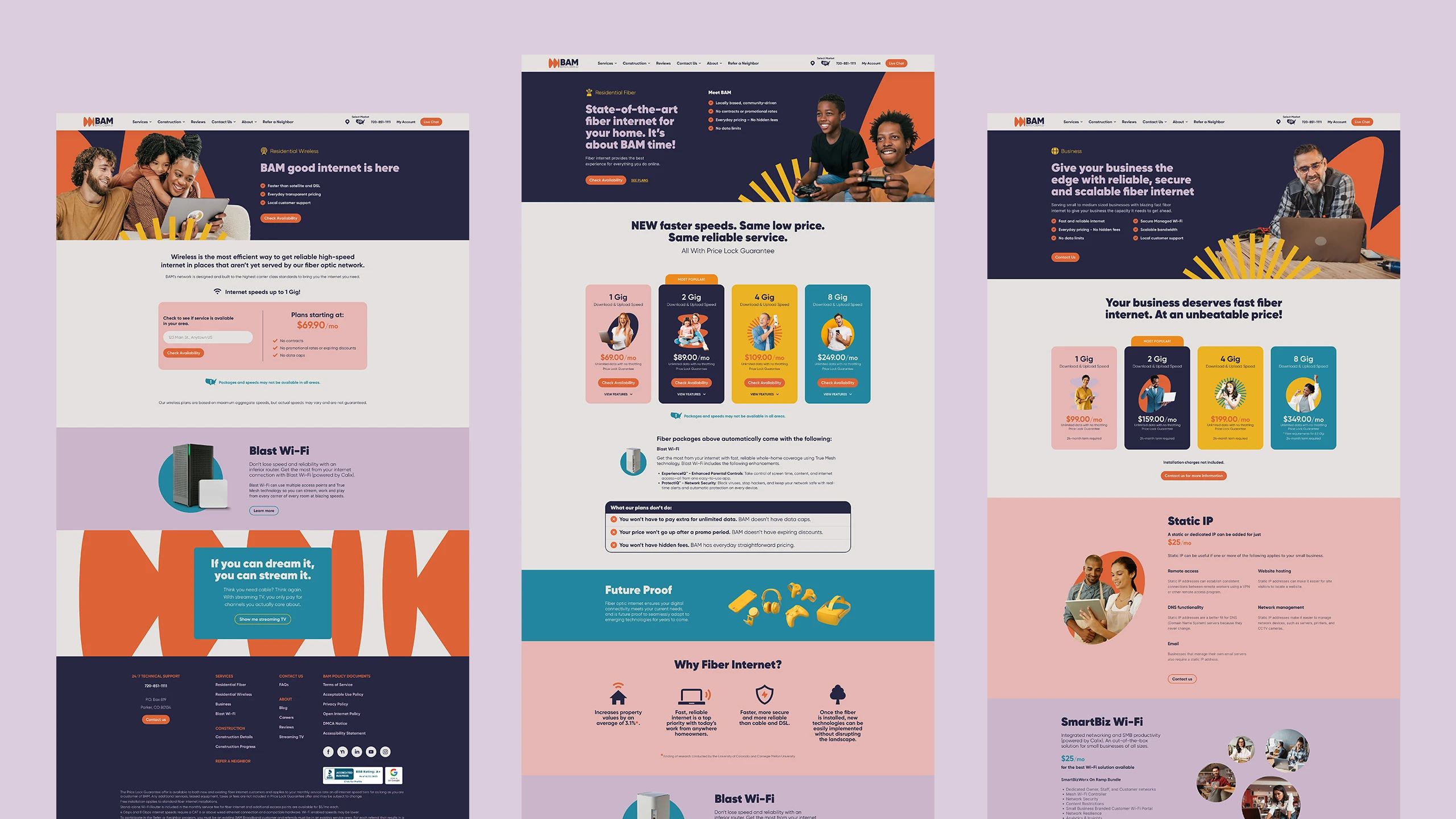 BAM Desktop Screens