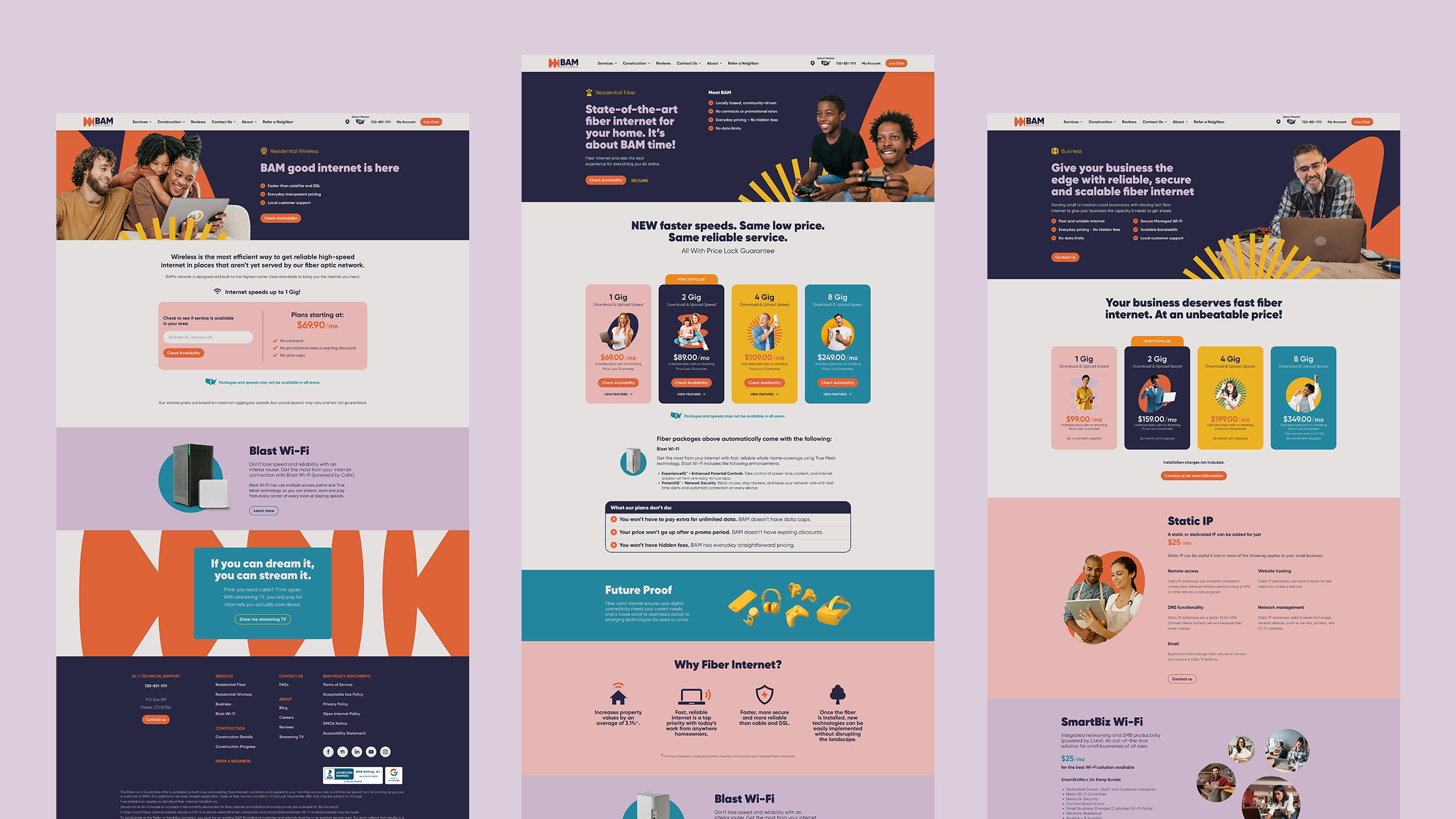 BAM Desktop Screens
