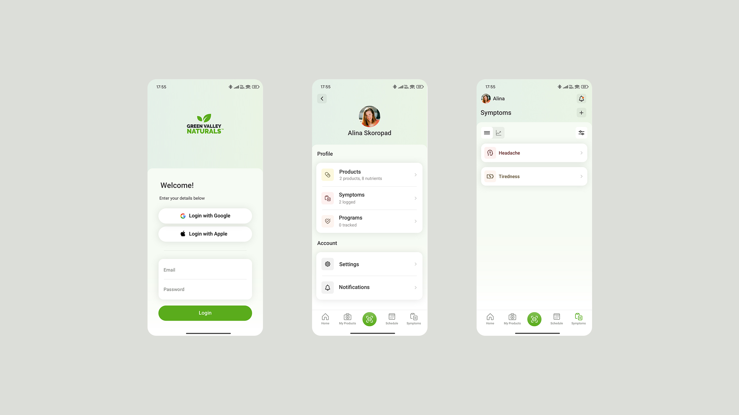 GVN Mobile App Screens