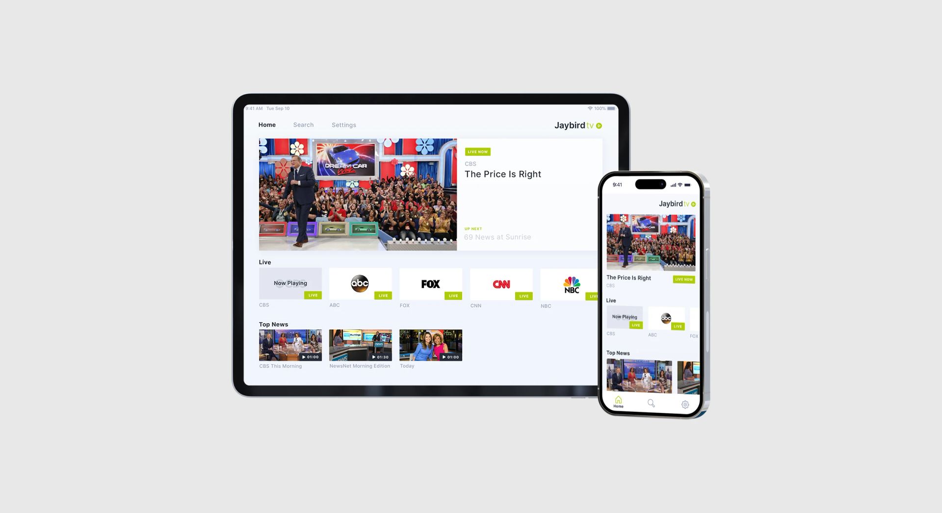 JTV Mobile App Screen