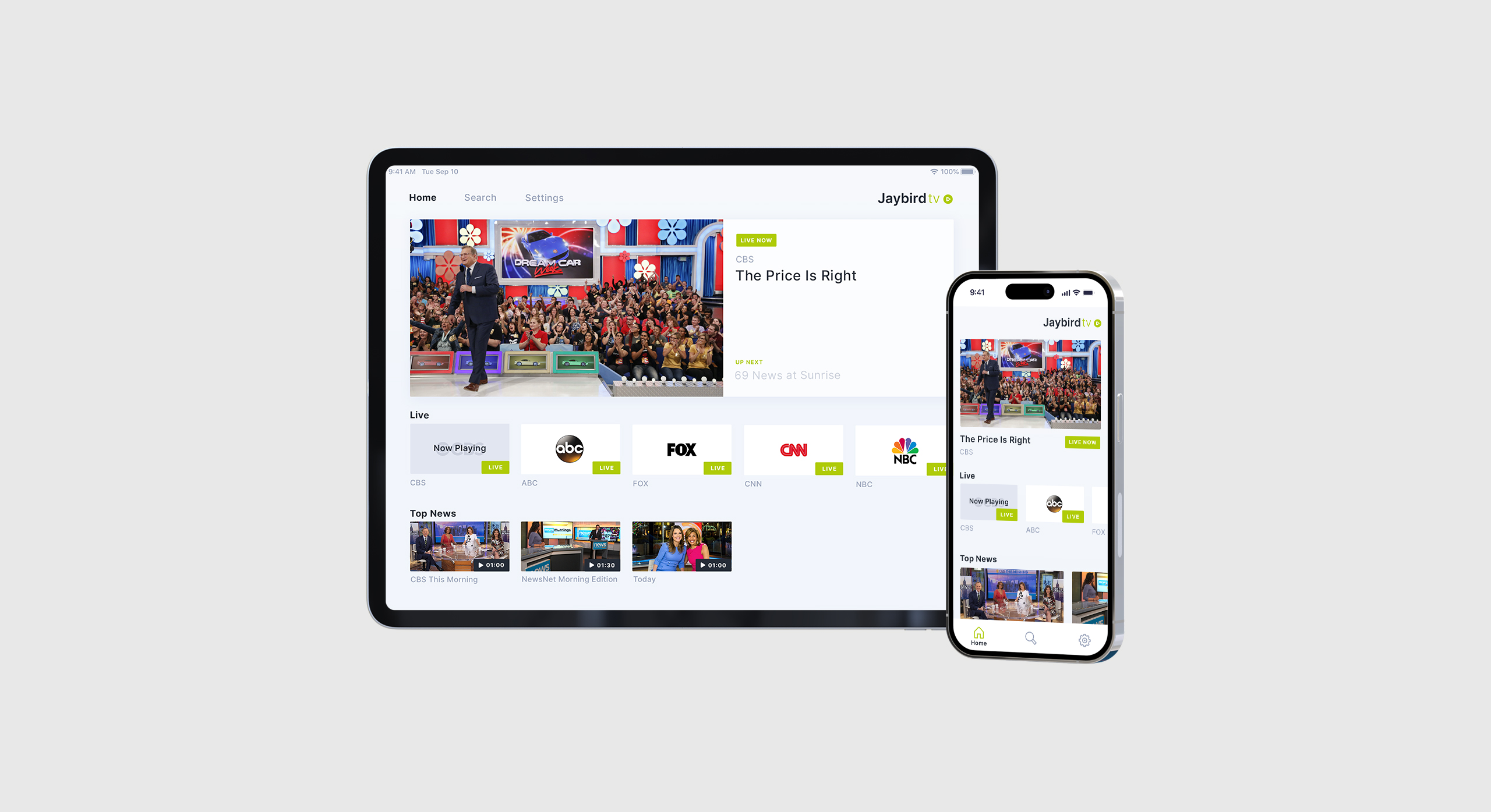 JTV Mobile App Screen