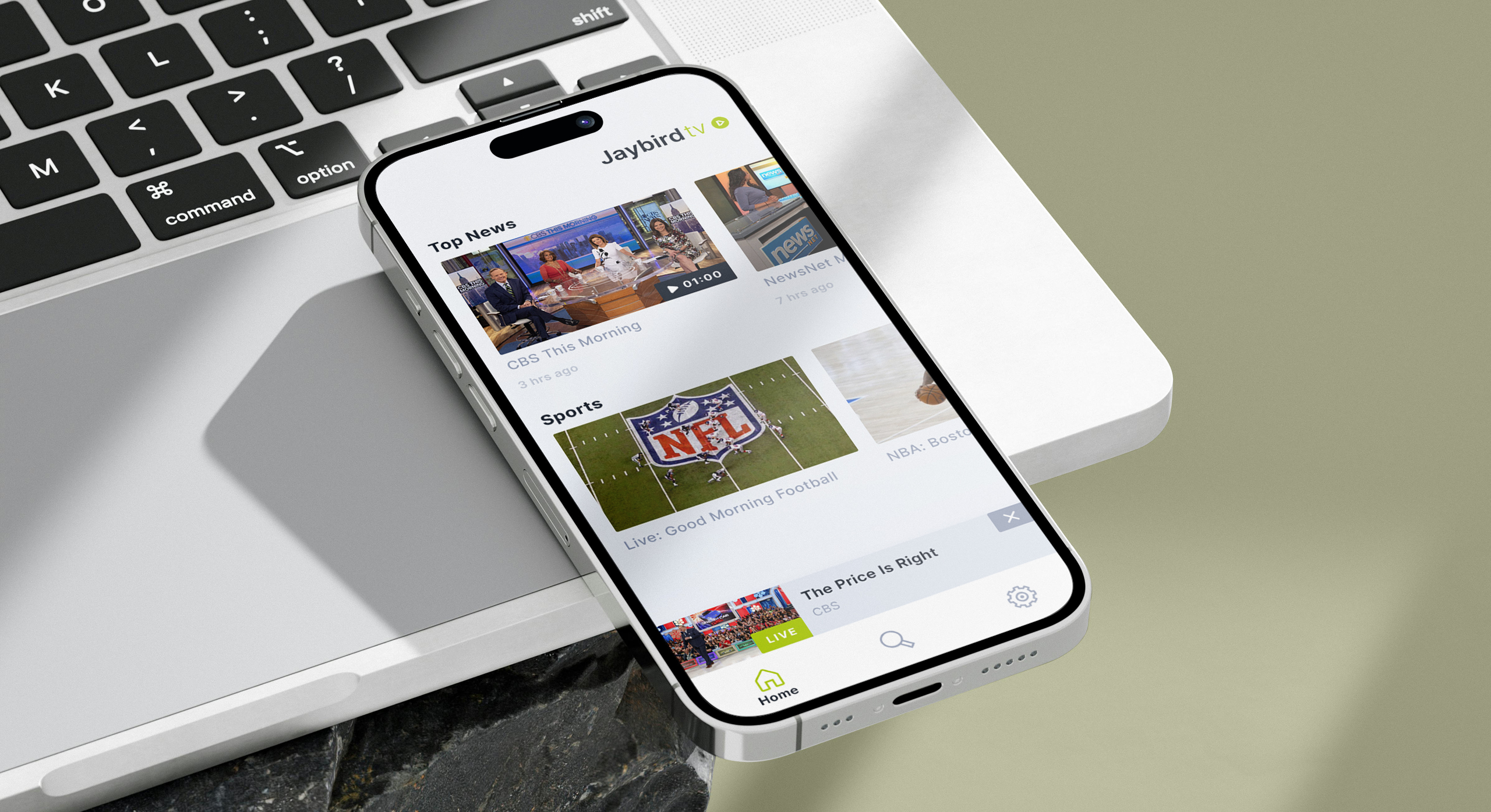 JTV Tablet and Mobile App Screens