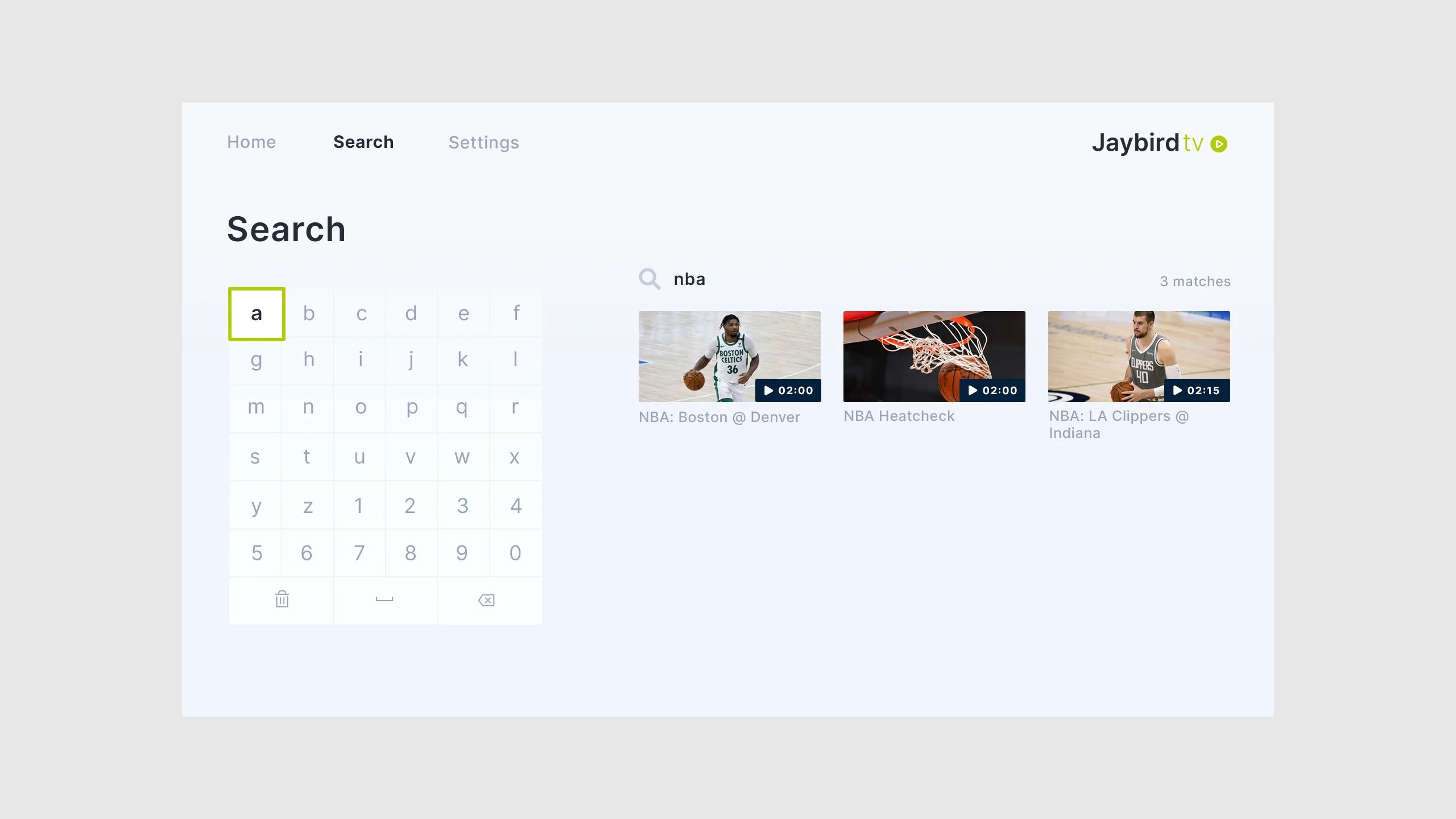 JTV Roku App Screen