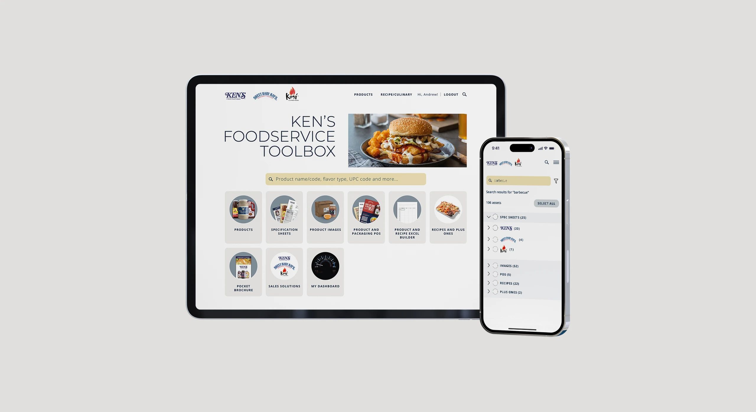 Ken's Sales Portal Main Dashboard
