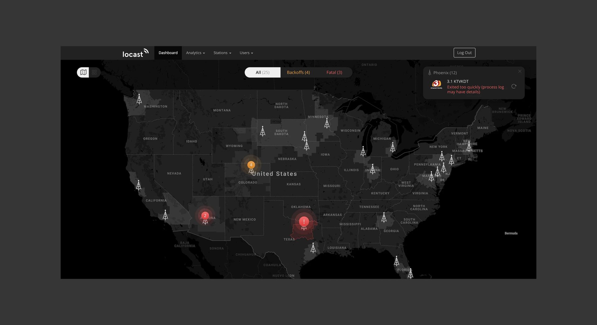 Locast Ops Dashboard