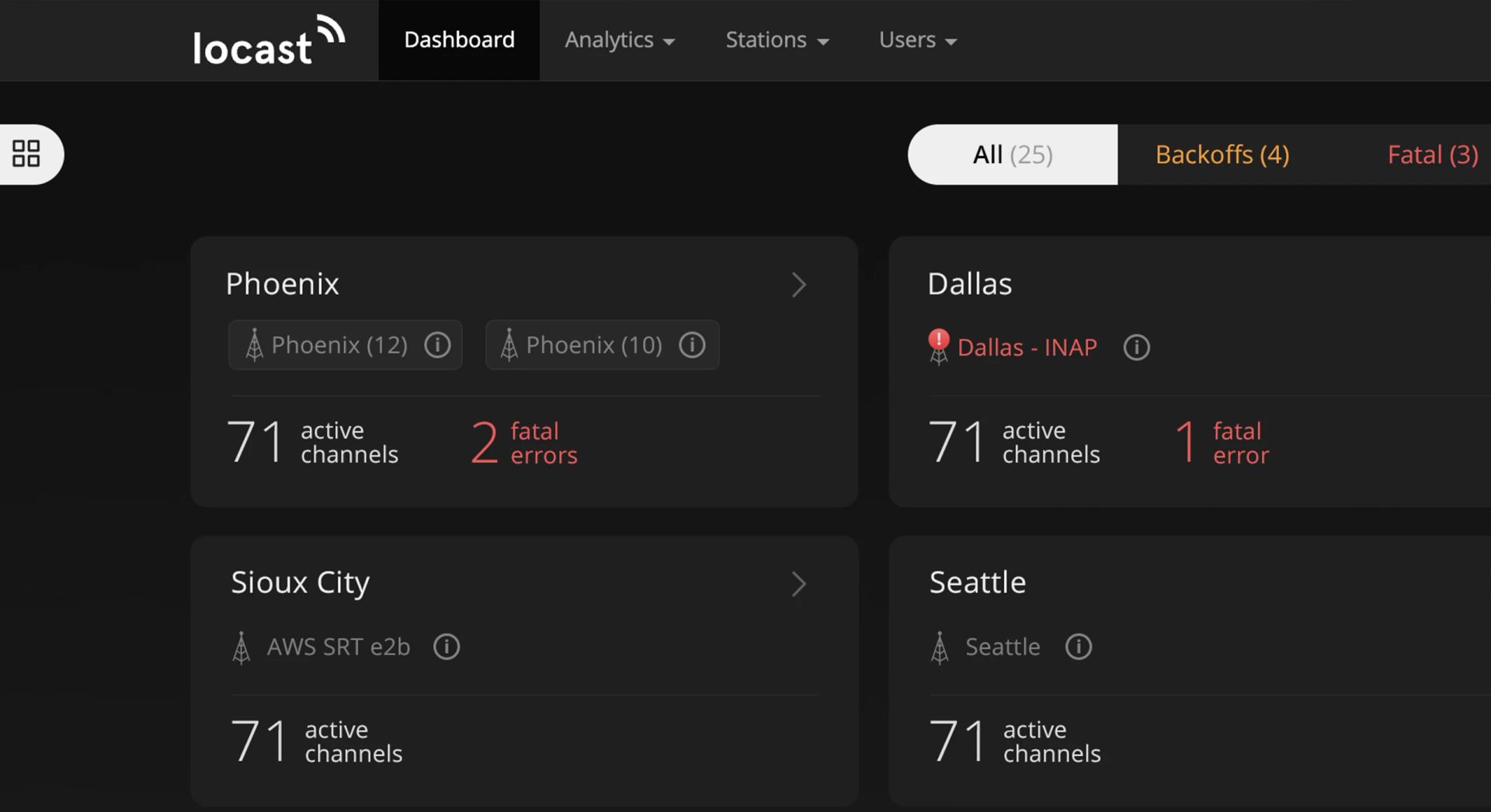Locast Ops Dashboard