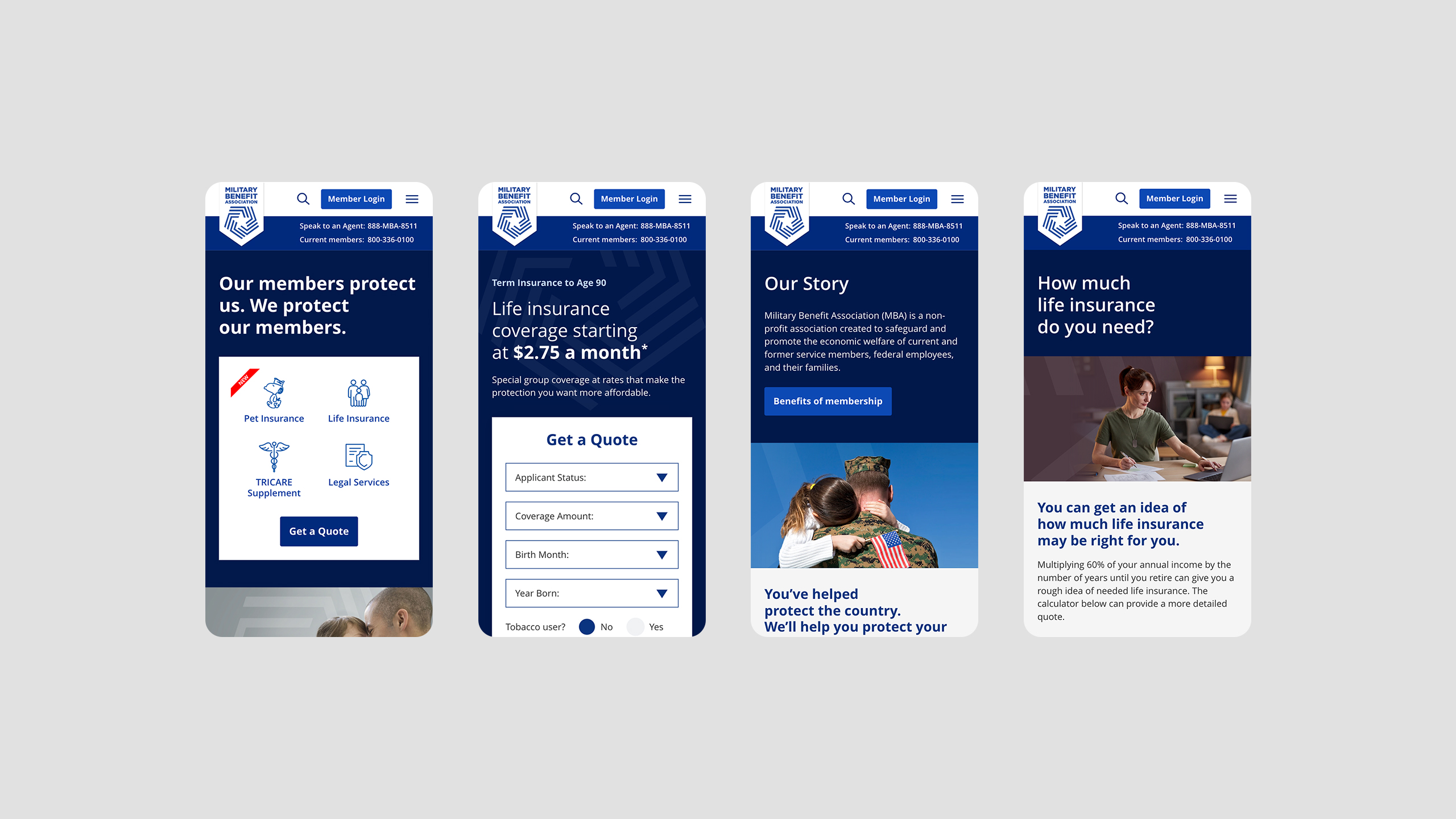 MBA Mobile Screens