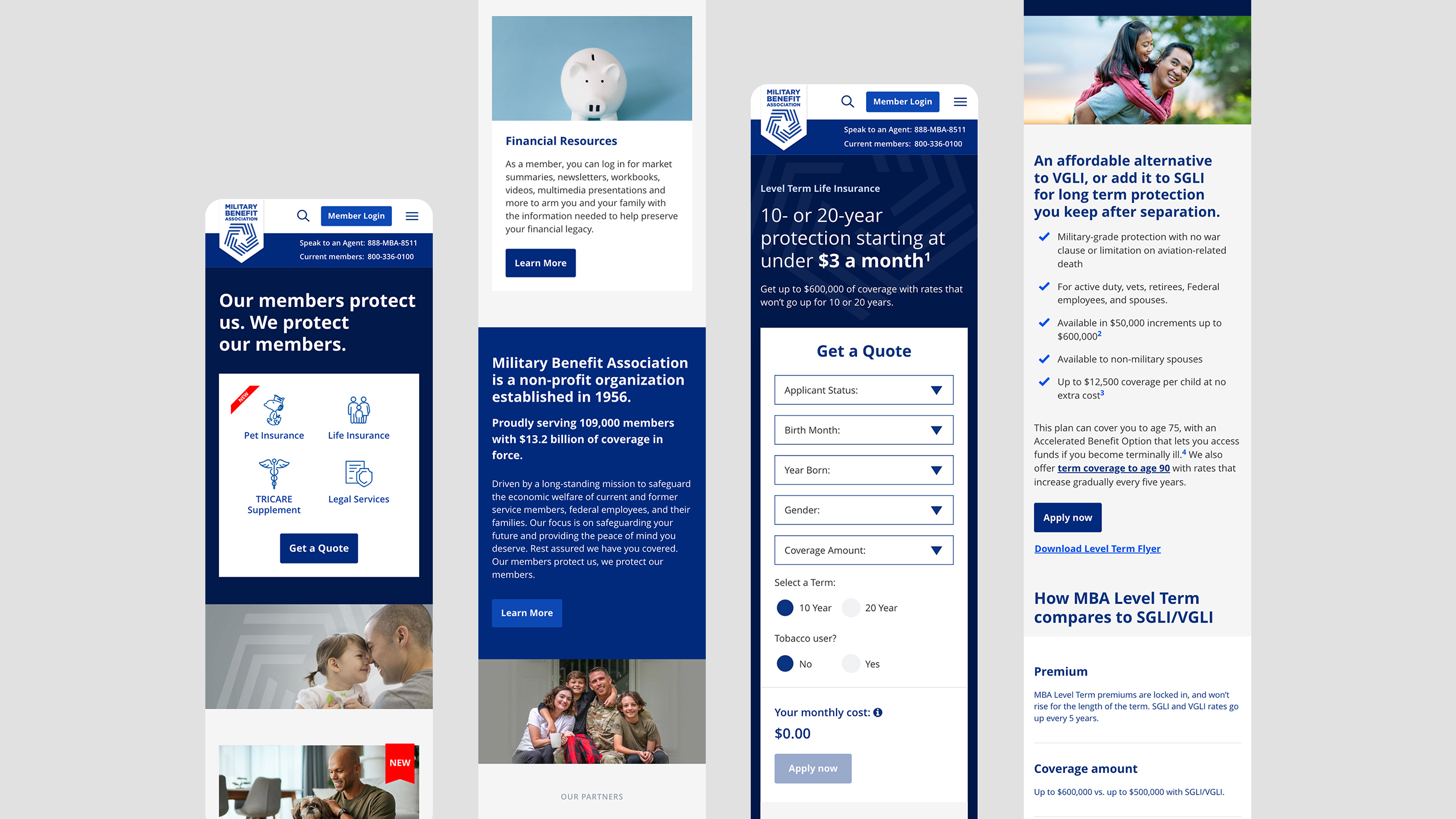 MBA Mobile Screens