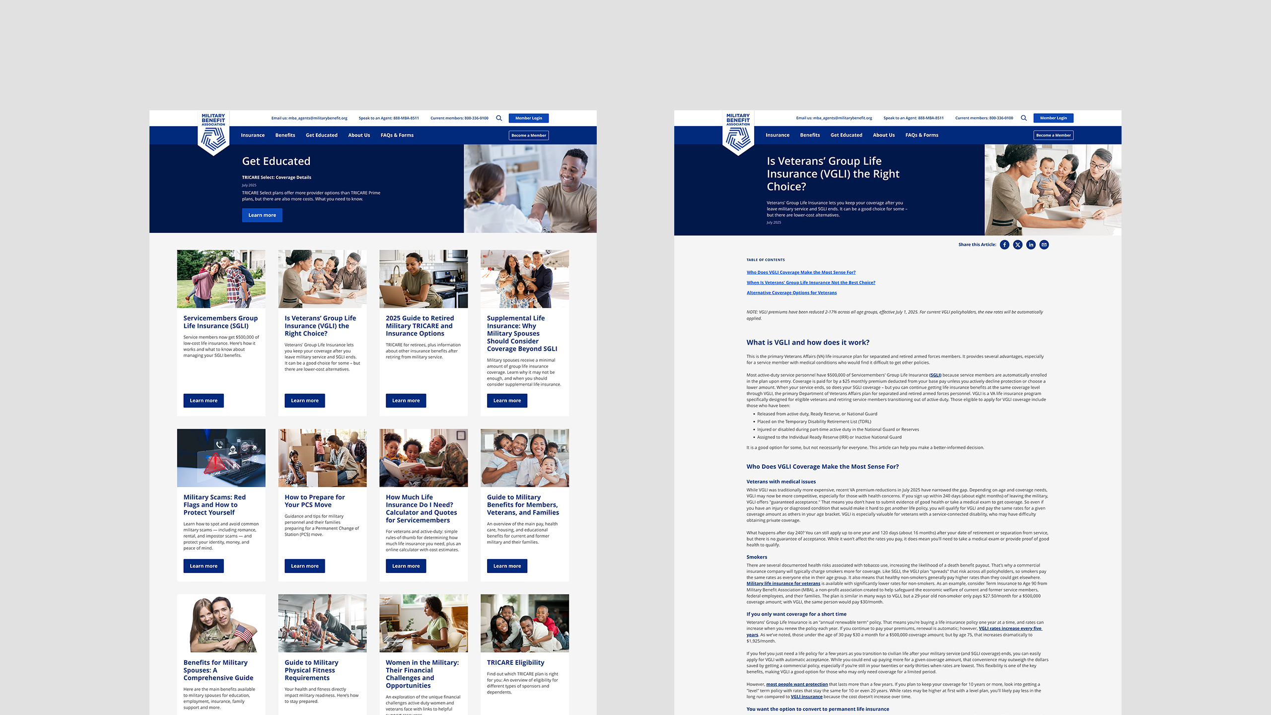 MBA Desktop Screens